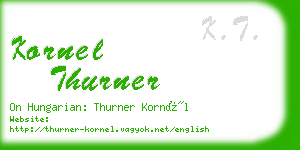 kornel thurner business card